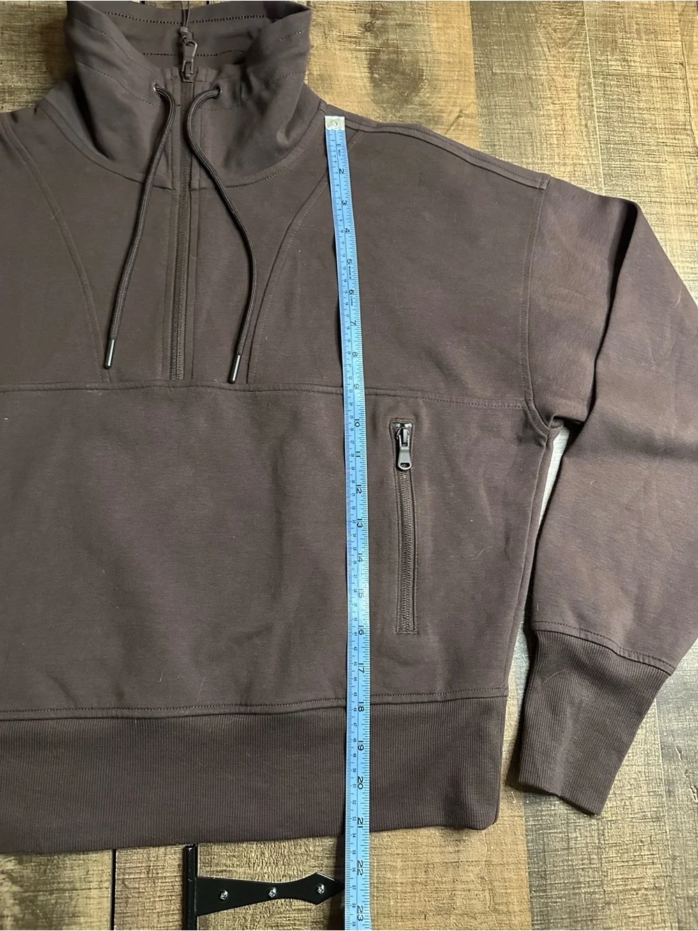 Old Navy Active Women's Medium Brown Quarter Zip Pullover Crop Sweatshirt